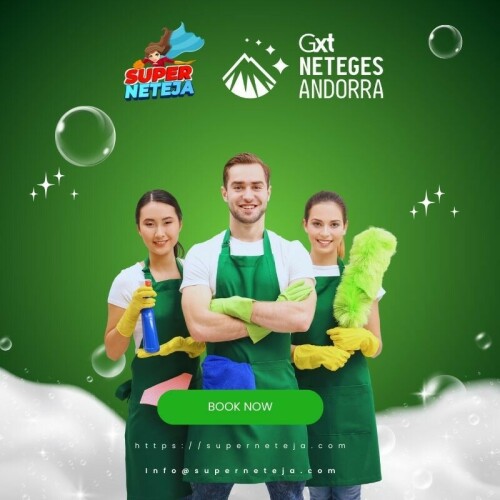 Si buscas contratar una empresa de limpieza en Andorra, en Super Neteja te ofrecemos soluciones profesionales y personalizadas para mantener tu hogar, oficina o negocio impecable. Contamos con un equipo especializado, productos ecológicos y tecnología avanzada para garantizar resultados de alta calidad.

Ofrecemos servicios de limpieza para particulares y empresas, incluyendo mantenimiento regular, limpiezas profundas, desinfección, tratamiento de superficies y más. Nos adaptamos a tus necesidades con planes flexibles y un enfoque 100% profesional.

Confía en Super Neteja para un entorno limpio, saludable y libre de preocupaciones. ¡Contáctanos hoy y descubre nuestros servicios en Andorra!

https://superneteja.com